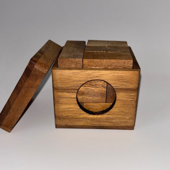 Cube Wood Puzzle Handcrafted - Picture 6 of 8